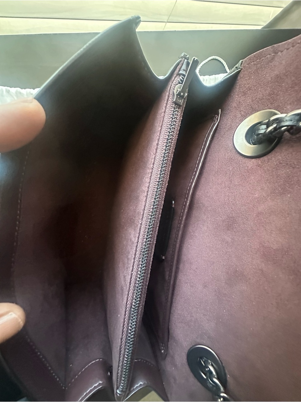 Coach Parker Quilted Leather bag with rivets in Black with Gunmetal hardware. - Picture 3 of 15